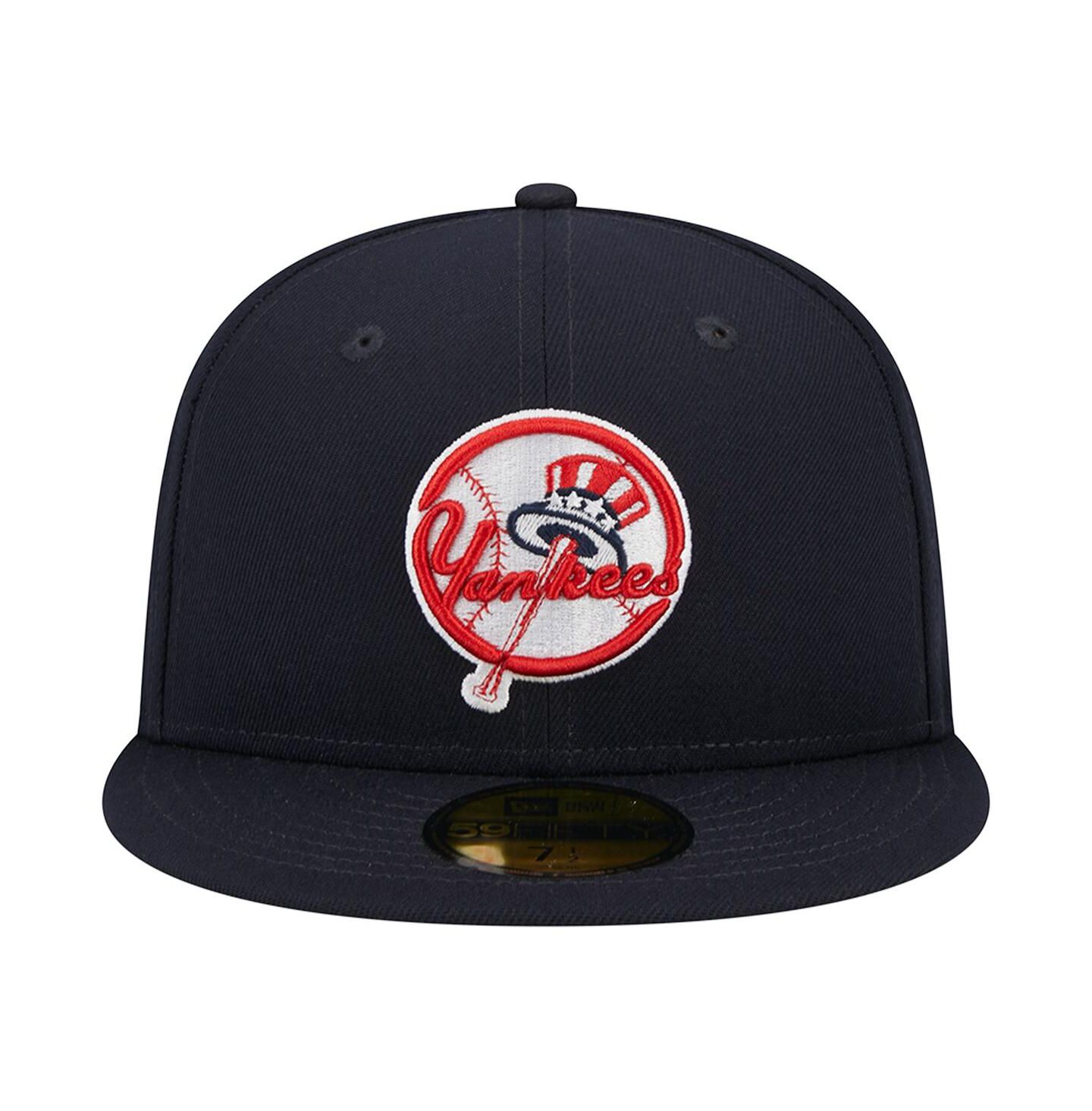 Мужская кепка New Era Navy New York Yankees Primary Logo 2000 World Series Team Color 59FIFTY Fitted Hat — фото 3