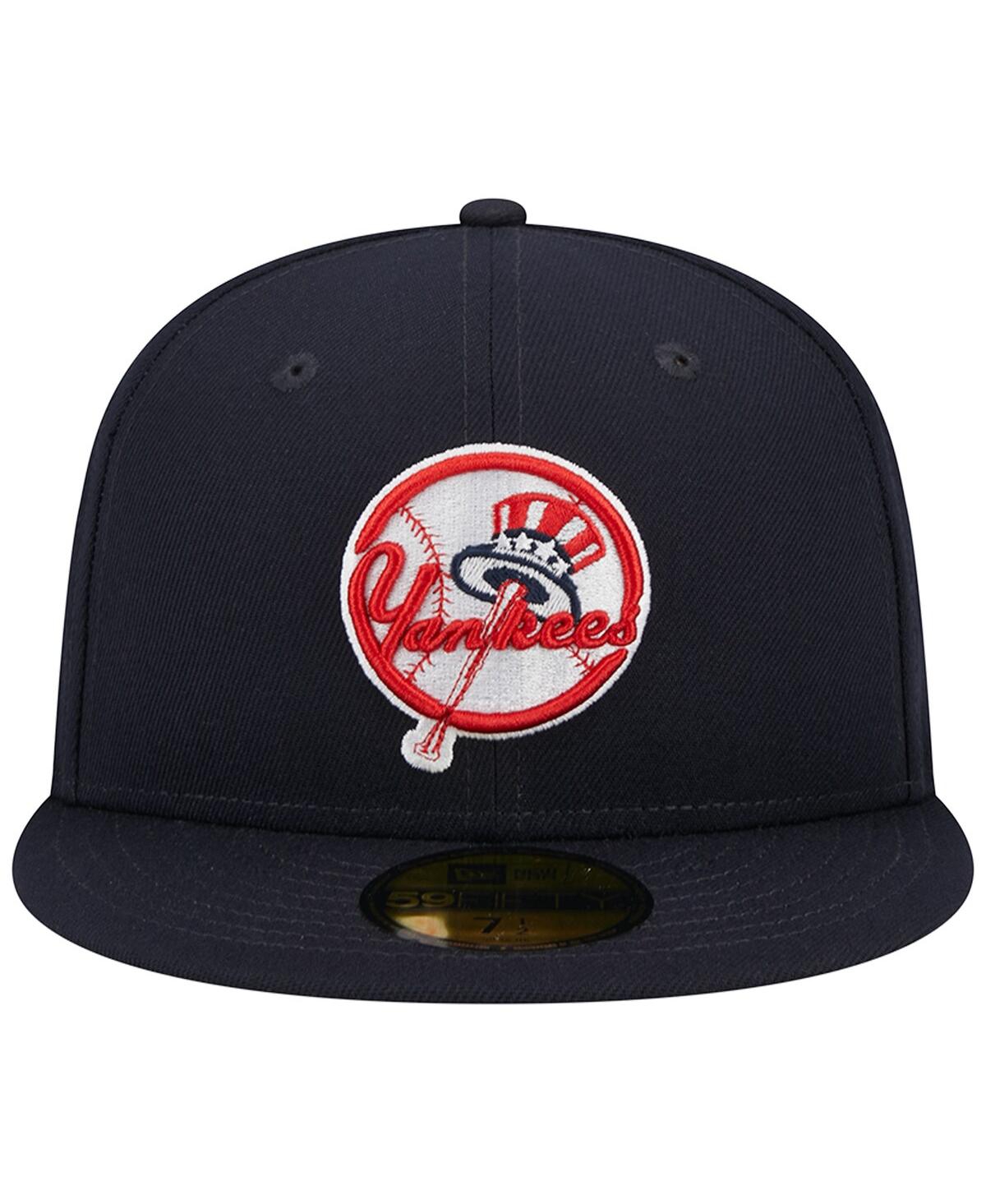 Men's New EraNew York Yankees Primary Logo 2000 World Series Team Color 59FIFTY Fitted Hat - Navy