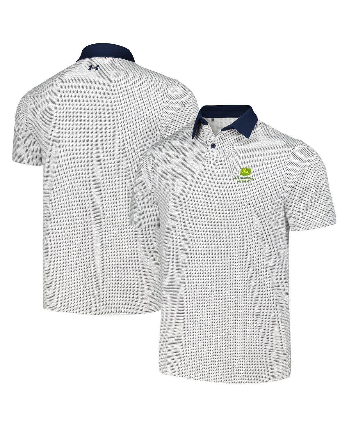 Under Armour Men's  Navy John Deere Classic Tee To Green Half Moons Print Polo Shirt