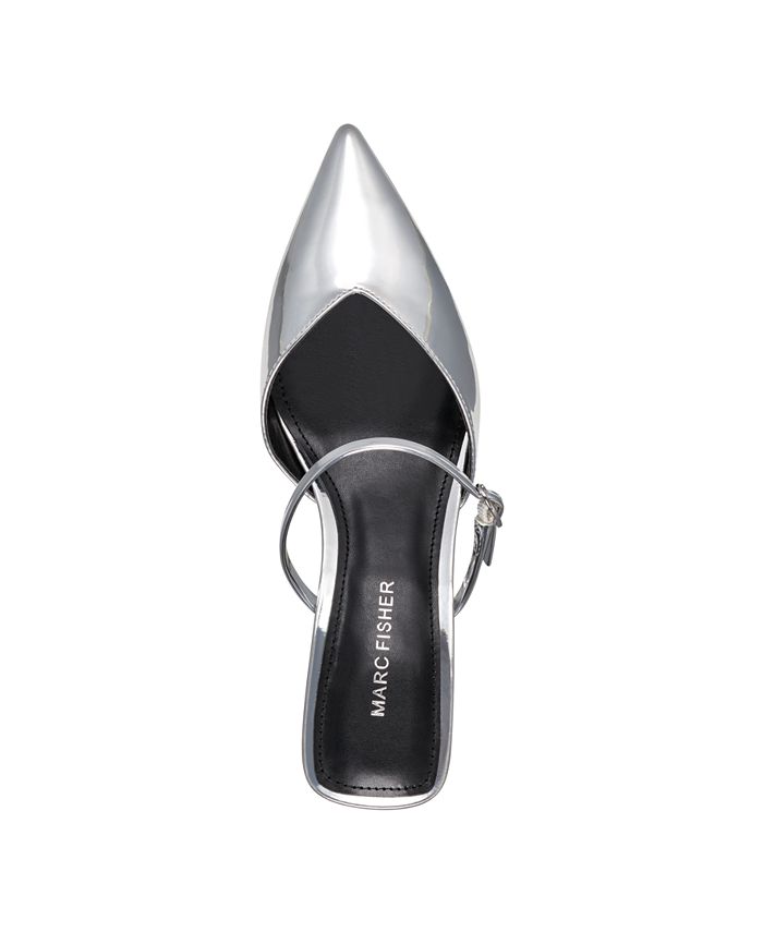 Shoes Heels Block By Marc Fisher In Silver, Size:8.5 main image 1