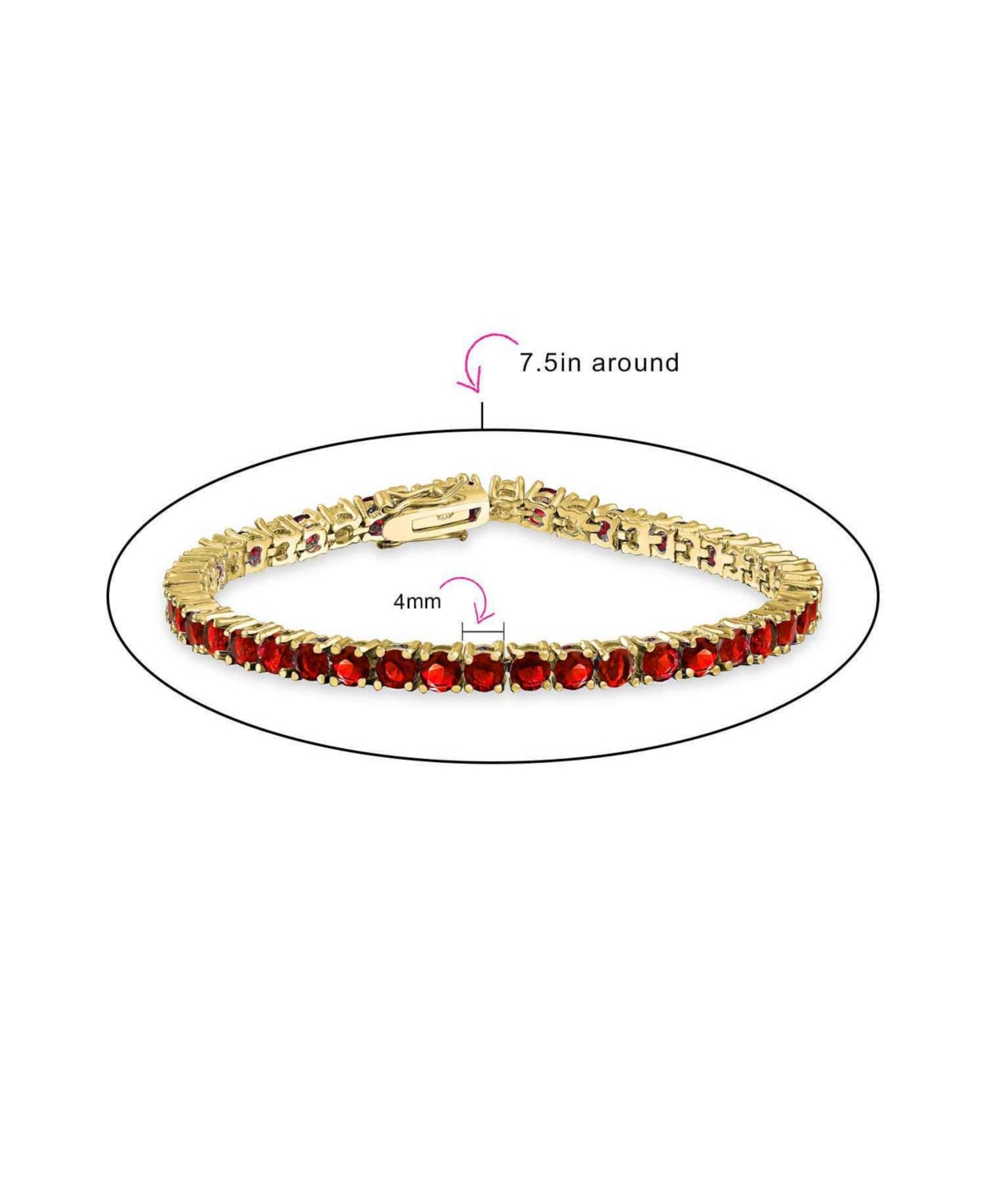 Bling Jewelry 12.00 Ct Prong Basket Set Solitaire Round Cubic Zirconia Cz Tennis Bracelet For Women Prom Gold Plated