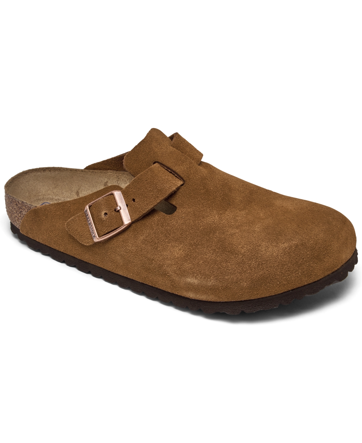 Birkenstock Tan Boston Soft Footbed Clogs In Mink