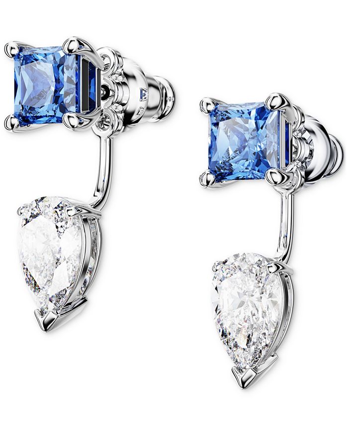 Swarovski RhodiumPlated Mixed Crystal Ear Jacket Earrings Macy's