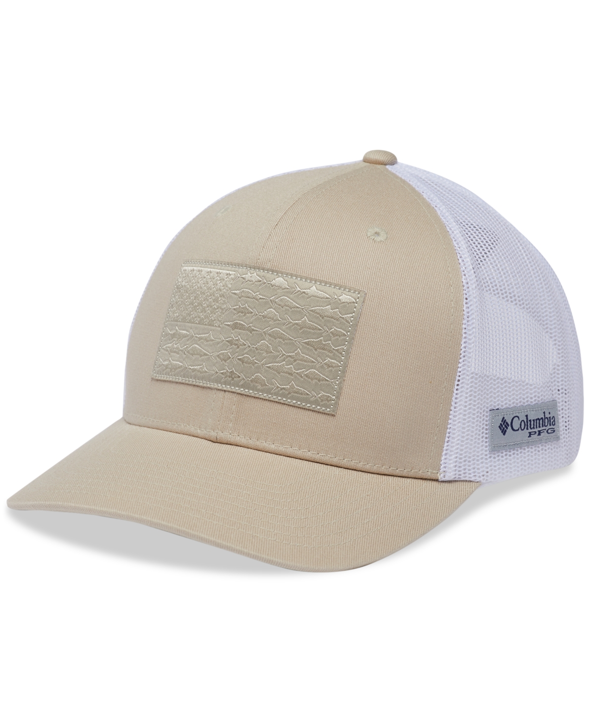 Columbia Pfg Mesh Snap Back Fish F In Fossil,white