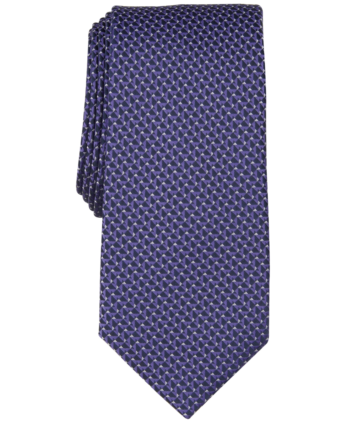 Alfani Men's Morrill Mini-geo Tie, Created For Macy's In Plum