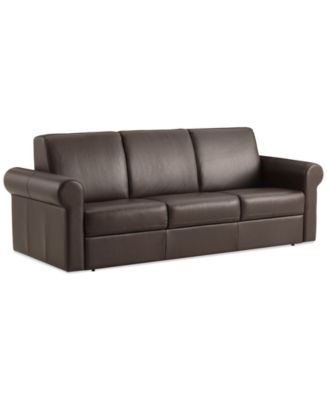 Elsher 85" Leather Sleeper Sofa, Created for Macy's - Macy's
