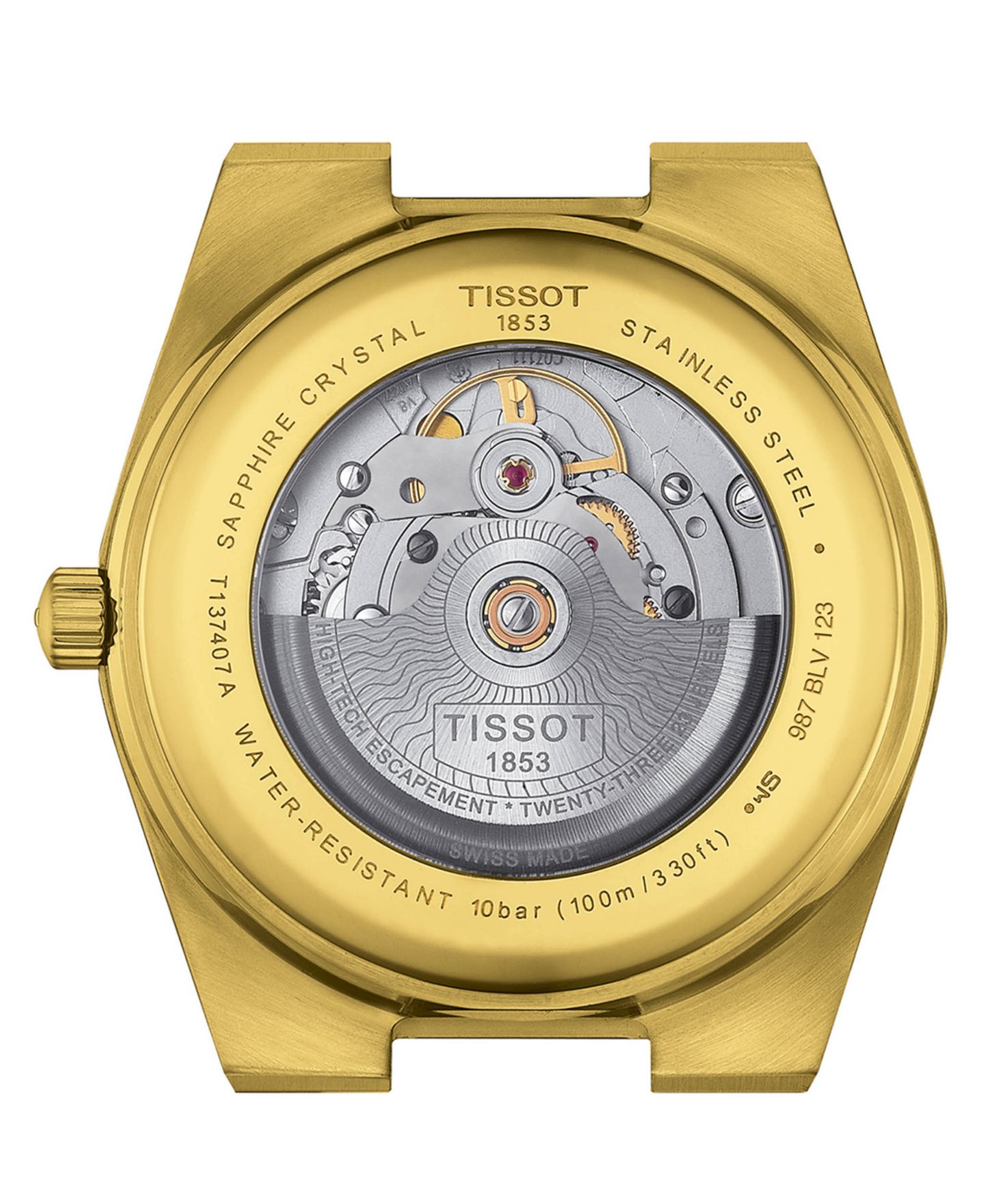Мужские часы Tissot Swiss Automatic PRX Powermatic 80 Gold PVD Stainless Steel Bracelet Watch 40mm — фото 3