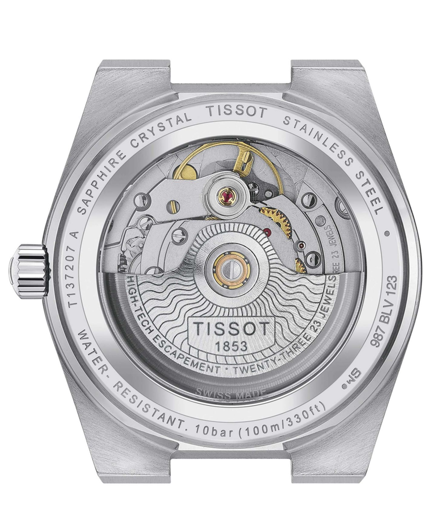 Женские часы Tissot Swiss Automatic PRX Powermatic 80 Stainless Steel Bracelet Watch 35mm — фото 3