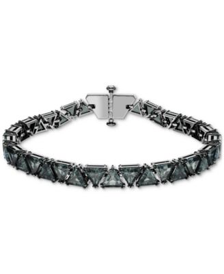 Swarovski - Ruthenium-Plated Black Triangle Crystal Flex Bracelet