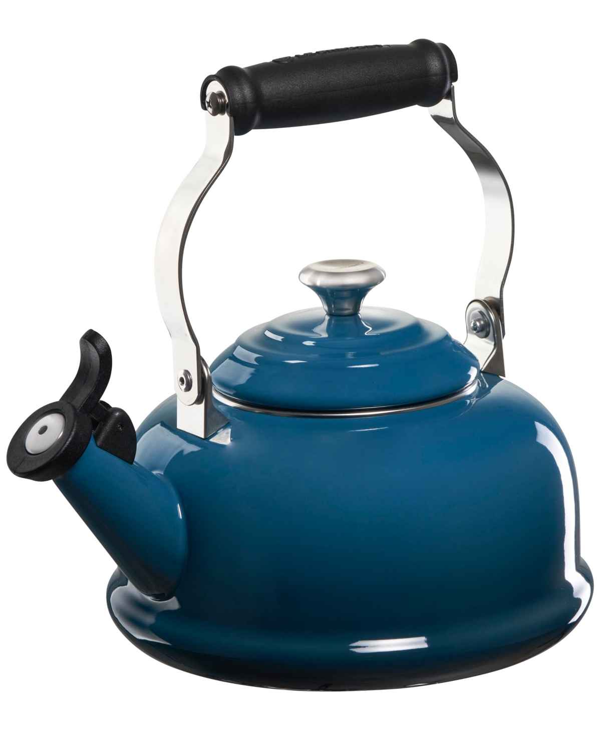 LE CREUSET 1.7 QUART ENAMEL ON STEEL WHISTLING TEA KETTLE