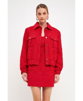 Women's Double Pocket Tweed Jacket