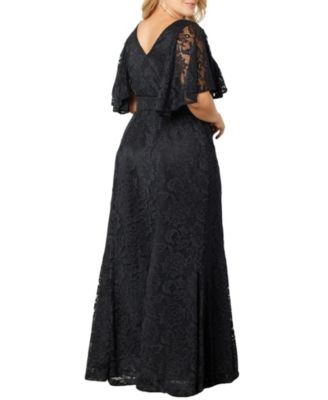 Plus Size Duchess Lace Evening Gown