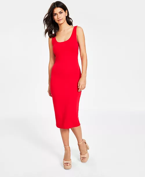 women's sleeveless midi bodycon dress, created for macy's