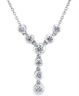 Sirena - Diamond Lariat Necklace (1/4 ct. t.w.) in 14k White or Yellow Gold