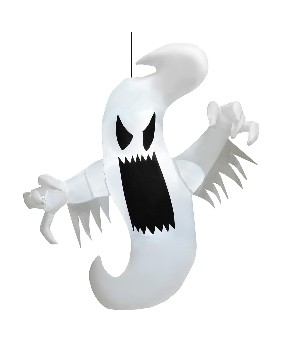 5FT Halloween Inflatable Ghost Blow-up Hanging Decoration w/ Built-in Led Lights - White
