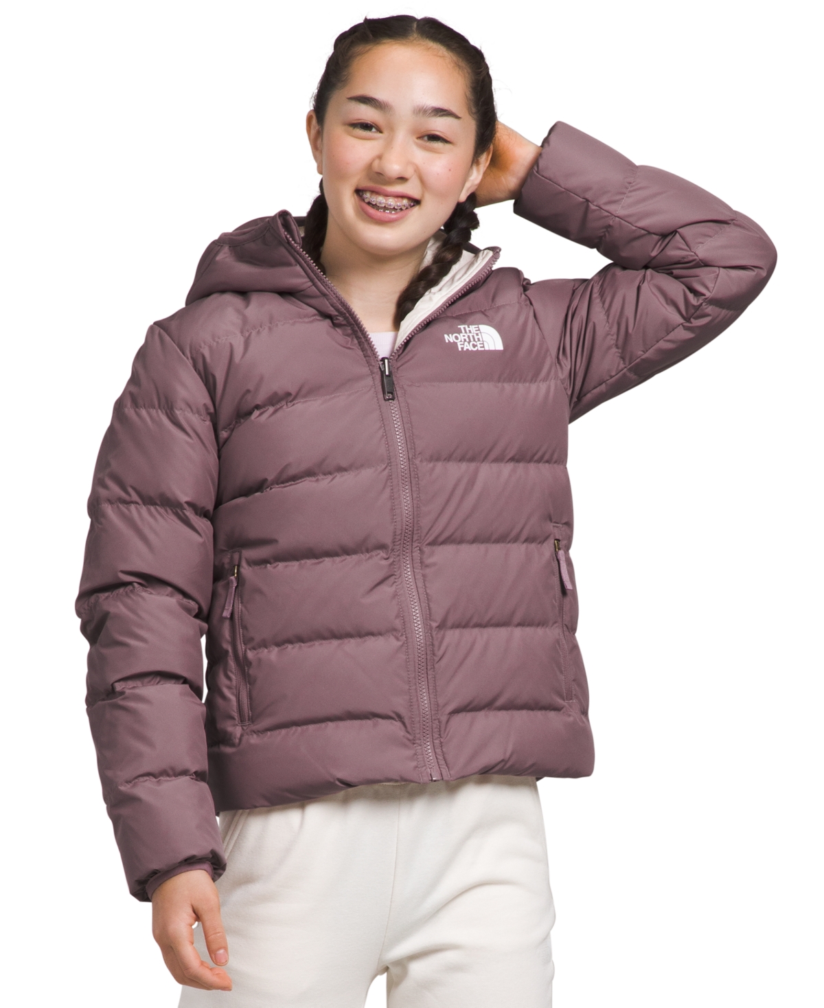 THE NORTH FACE BIG GIRLS REVERSIBLE NORTH DOWN JACKET