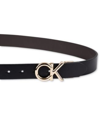 Women's Reversible Puffed CK Monogram Buckle Belt