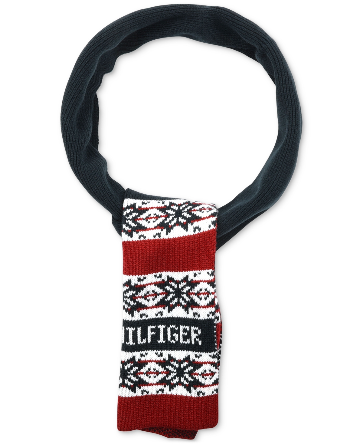 Tommy Hilfiger Men's Snowflake Fair Isle Scarf In Desert Sky