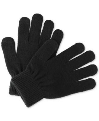 Men's Solid-Color Knit Gloves, Created for Macy's