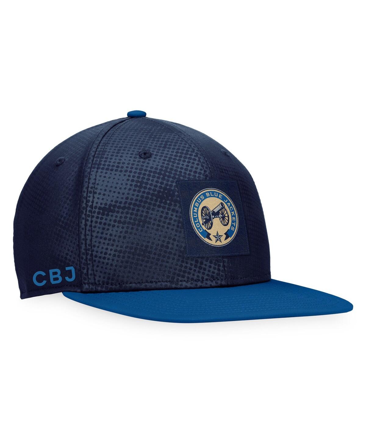 Fanatics Branded Navy/blue Columbus Blue Jackets Authentic Pro Alternate Logo Snapback Hat In Navy,blue