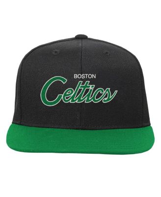 Big Boys and Girls Black Boston Celtics Team Script Snapback Hat