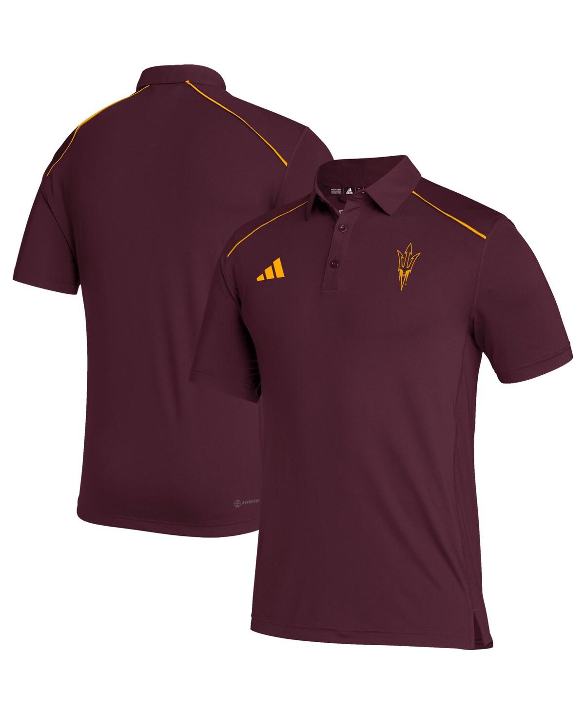 Men's adidas Maroon Arizona State Sun Devils Coaches Aeroready Polo Shirt - Maroon