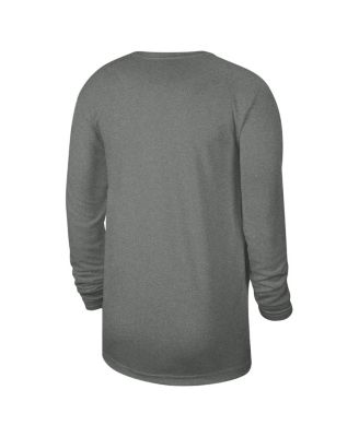 Men's and Women's Heather Gray Utah Jazz 2023 Legend On-Court Practice long sleeve