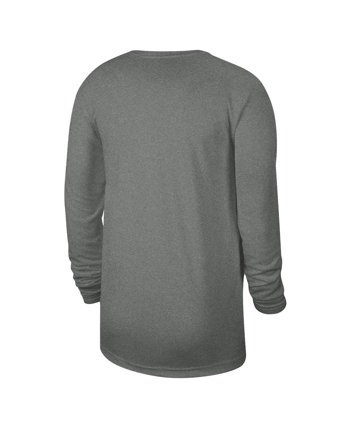 Nike Men's And Women's Heather Gray Brooklyn Nets 2023/24 Legend On-court Practice Long Sleeve T-shirt In Heather Gray