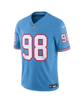 Men's Jeffery Simmons Light Blue Tennessee Titans Oilers Throwback Vapor F.U.S.E. Limited Jersey