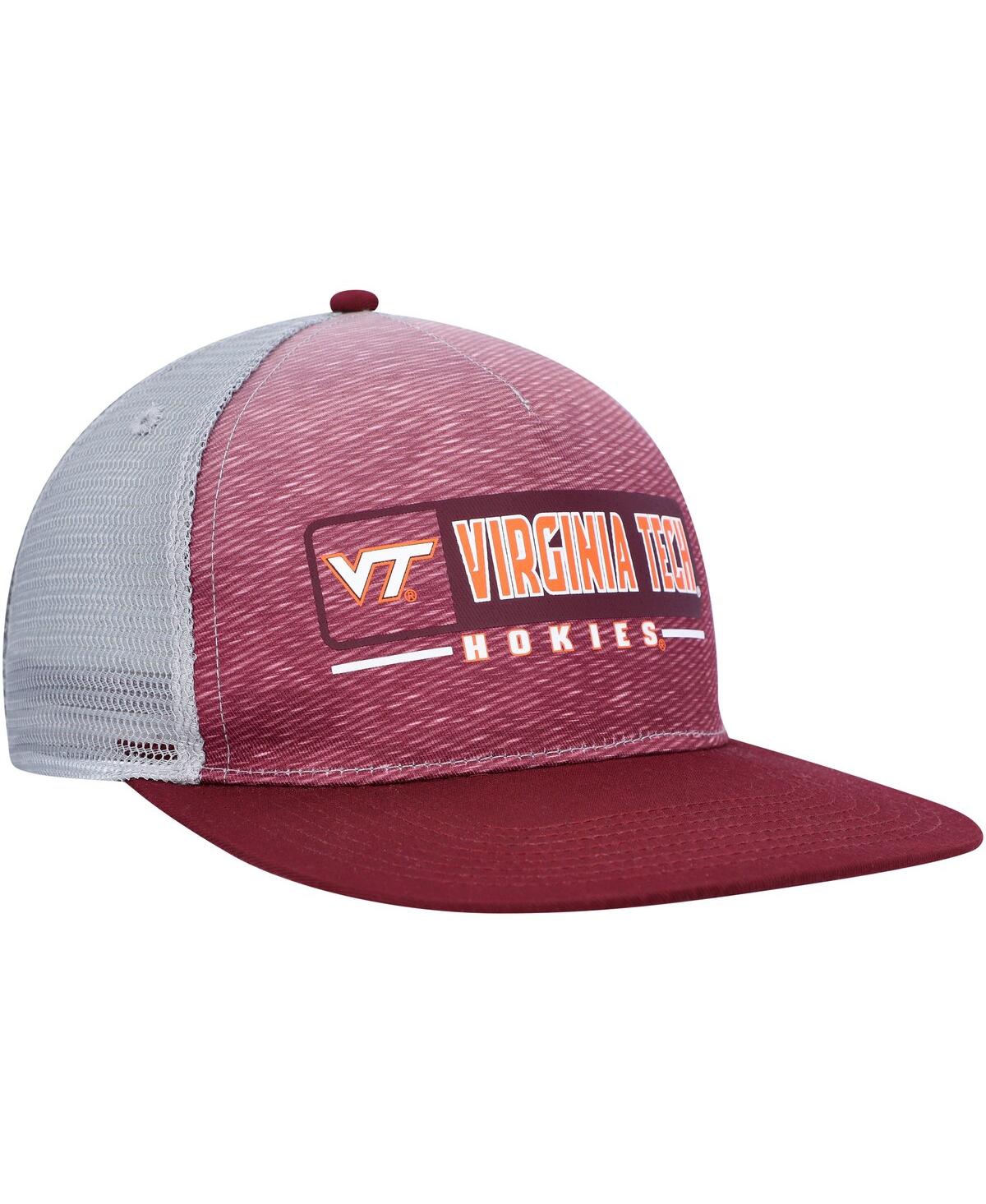 Shop Colosseum Men's  Maroon, Gray Virginia Tech Hokies Snapback Hat In Maroon,gray