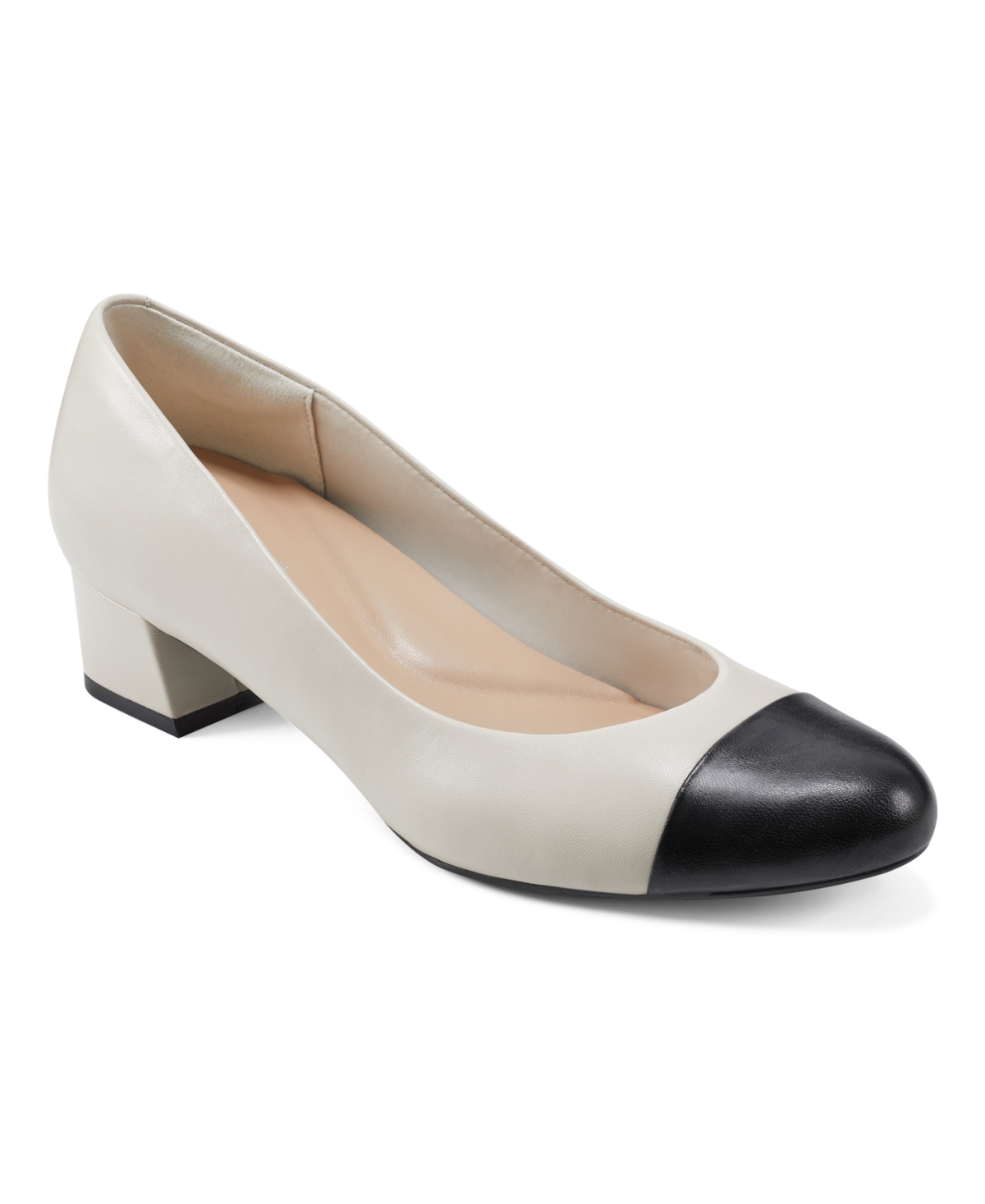 Easy Spirit Women's Eflex Lucinda Slip-On Block Heel Dress Pumps - Black - Leather, Faux Lea