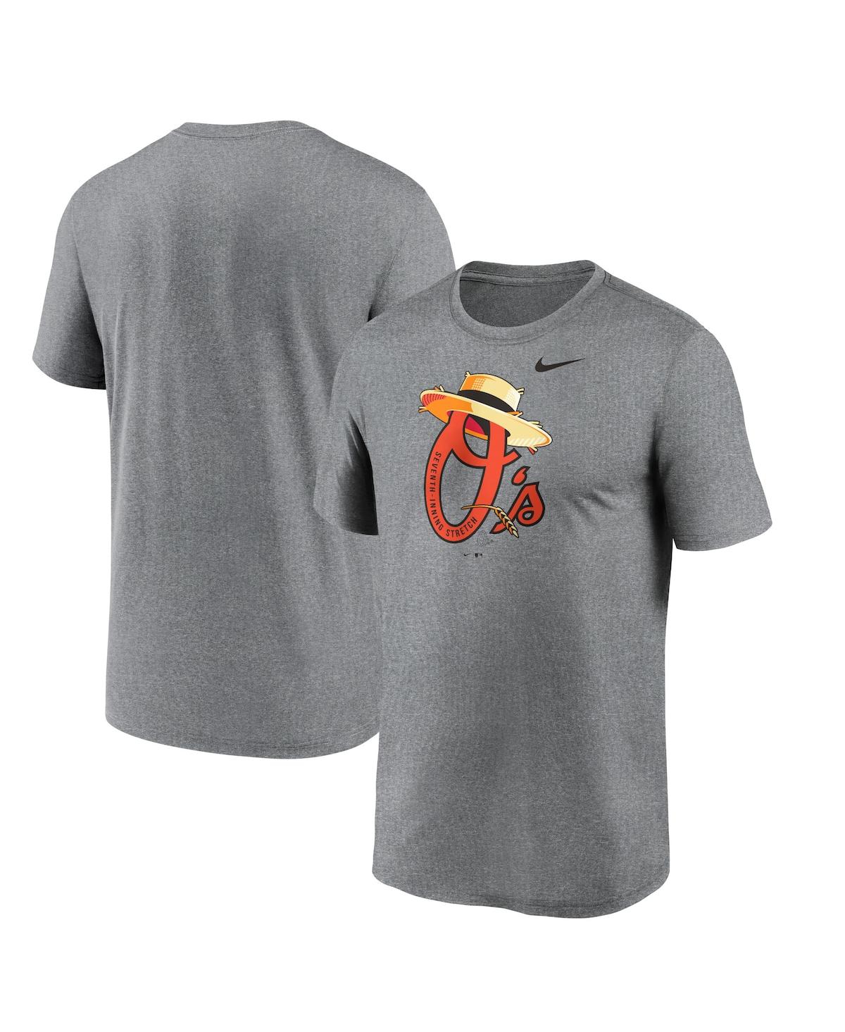 Shop Nike Men's  Gray Baltimore Orioles 7th Inning Hat Hometown Legend Performance T-shirt