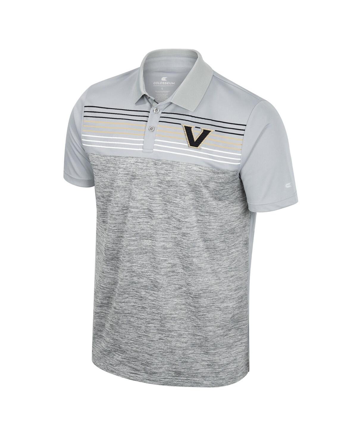 Shop Colosseum Men's  Gray Vanderbilt Commodores Cybernetic Polo Shirt
