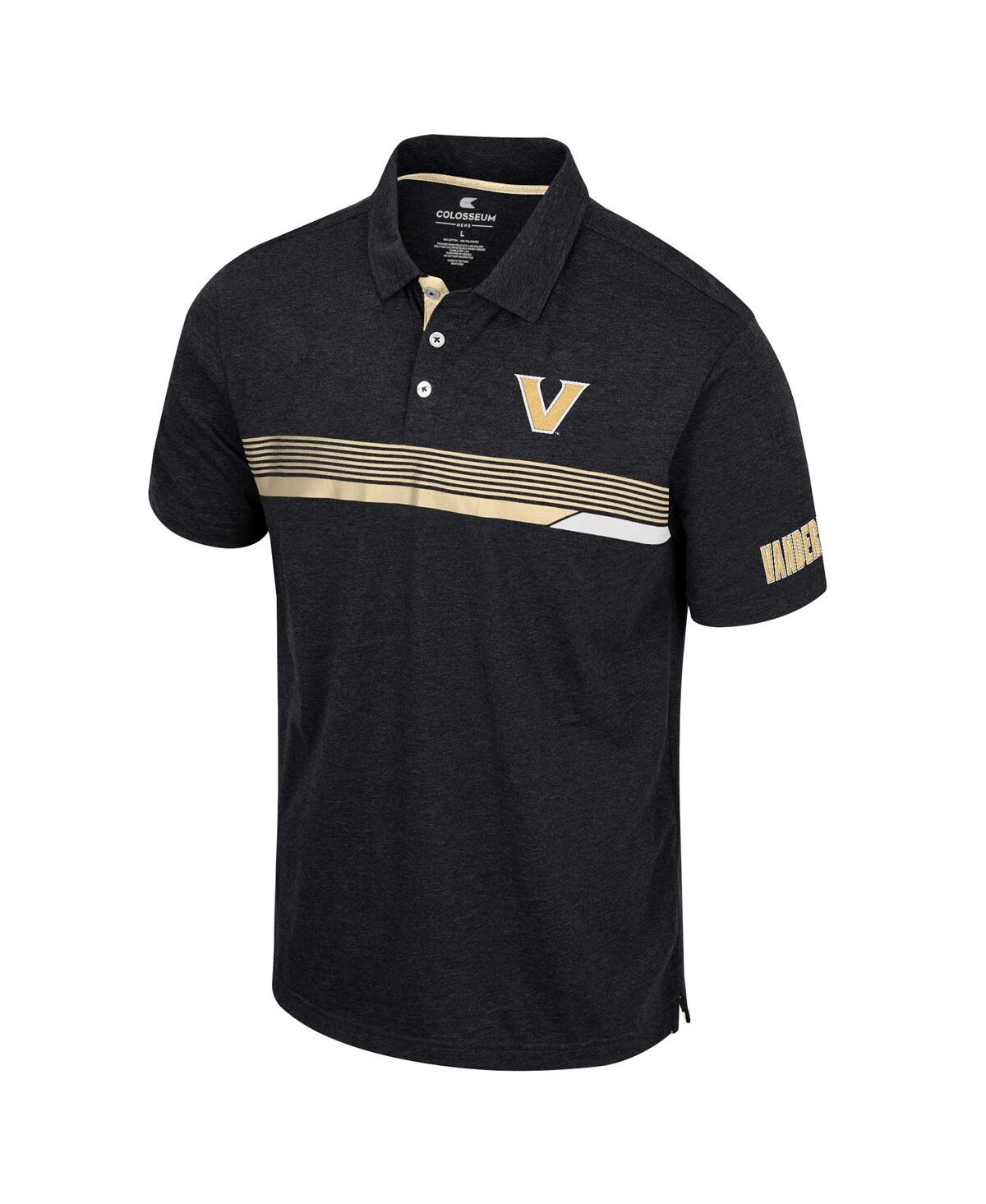 Shop Colosseum Men's  Black Vanderbilt Commodores No Problemo Polo Shirt