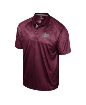 Men's Maroon Montana Grizzlies Honeycomb Raglan Polo Shirt