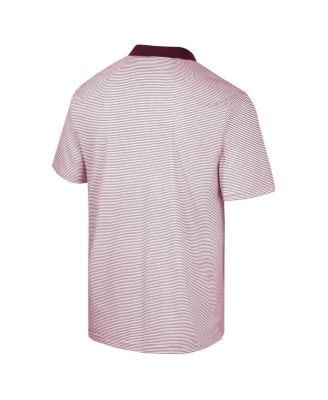 Men's White, Cardinal Arizona Sun Devils Print Stripe Polo Shirt