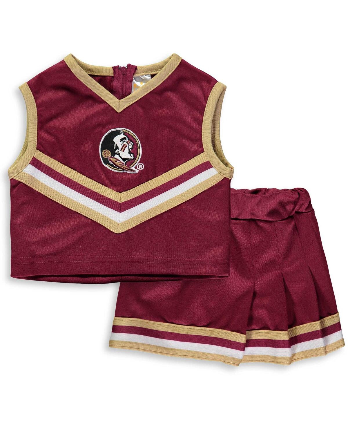 Shop Little King Apparel Girls Toddler Garnet Florida State Seminoles Two-piece Cheer Set
