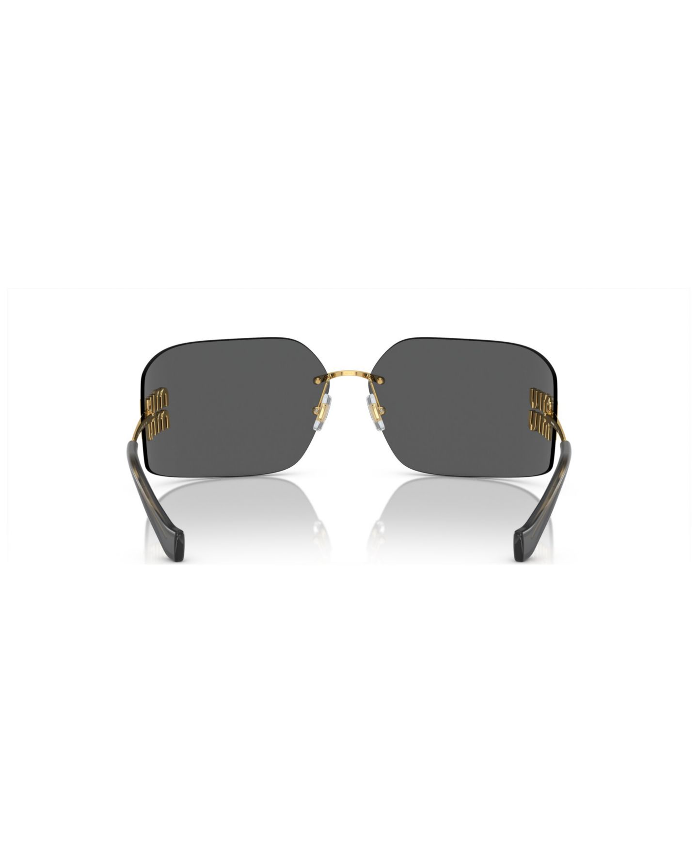 Женские солнцезащитные очки MIU MIU Sunglasses, MU 54YS, цвет: Золотой / Тёмный серый — фото 3