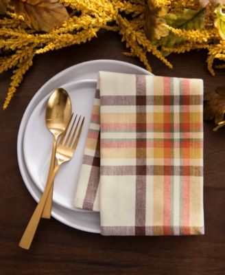 Russet Harvest Plaid Table Linens Collection