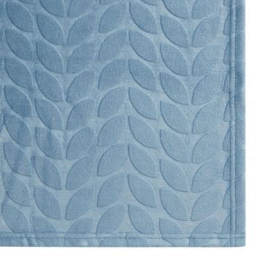 Pastel Chic Embossed Leaves Ultra Plush Accent Throw Blanket - 50 in. W x 60 in. L