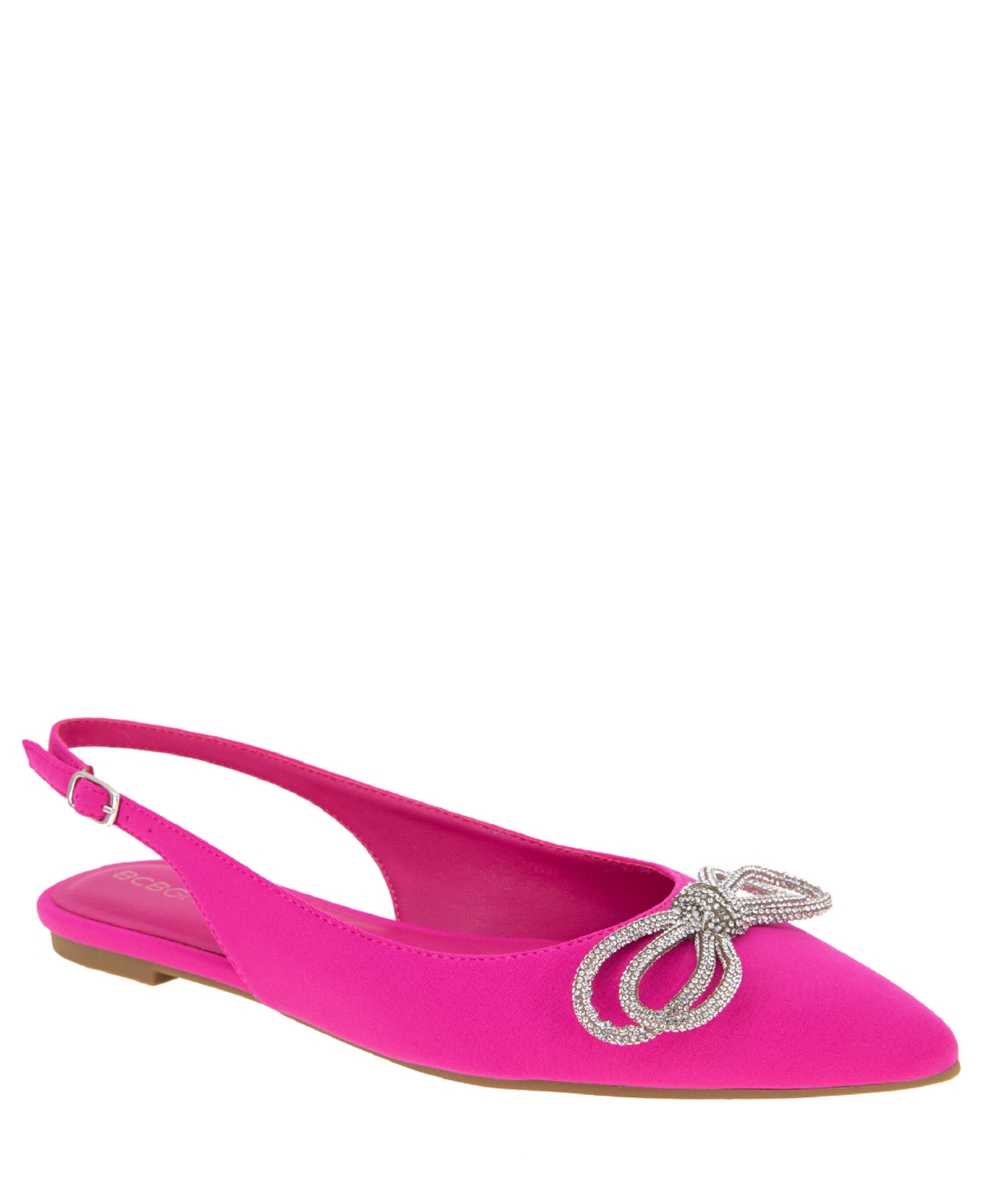Bcbgeneration Kristin Pointed Toe Slingback Mule In Fuchsia Pink Neoprene