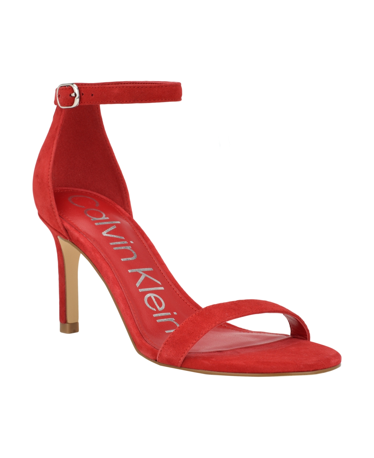 Shop Calvin Klein Women's Fairy Dress Sandals In Dark Red Suede