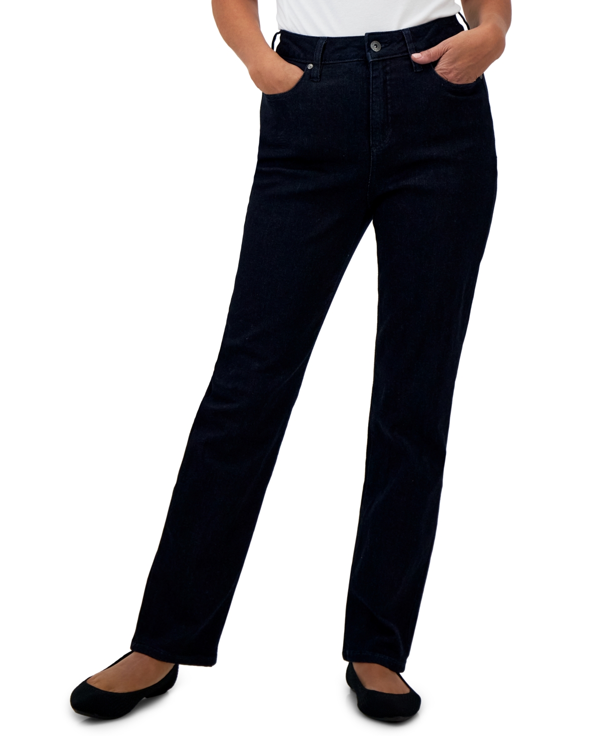 Style & Co Women's High Rise Straight-leg Jeans, Regular, Short And Long Lengths, Created For Macy's In Dark Indigo