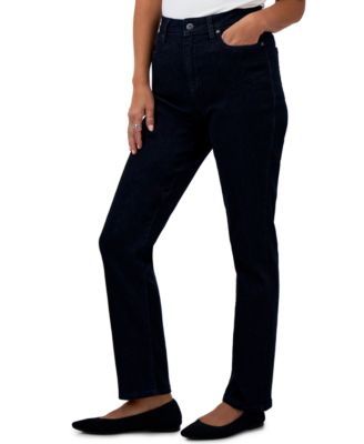 Petite High-Rise Straight-Leg Jeans, Created for Macy's