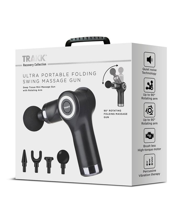 TRAKK 360 Degree Rotating Arm Massage Gun Multiple Modes, Speeds, 4 Attachments Macy's