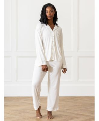 Women's Long Sleeve Stretch-Knit Viscose from Bamboo Pajama Set