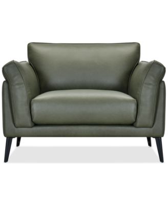 Keery 49" Leather Chair, Created for Macy's