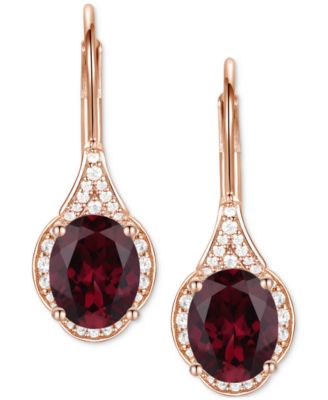 Amethyst (2 ct. t.w.) & Lab-Grown White Sapphire (1/5 ct. t.w.) Drop Earrings in 14k Gold-Plated Sterling Silver (Also in Additional Gemstones)