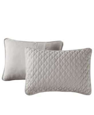Videri Home Diamond Stitched Quilt Set Collection In Gray
