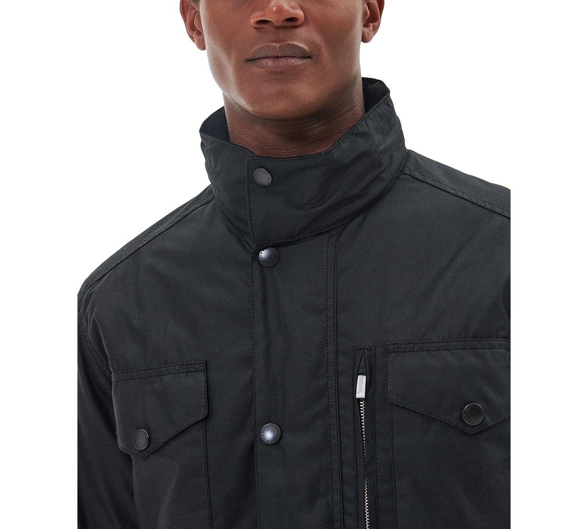 Shop Barbour Men's Sapper Wax Jacket In Black